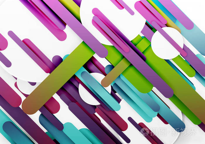切纸彩色三维直线抽象背景
