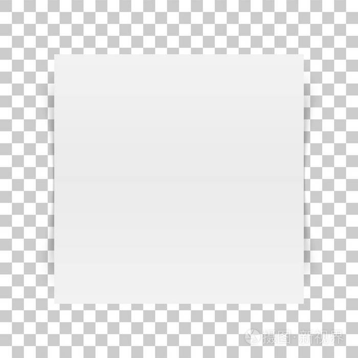 方形白色纸和透明的影子插画-正版商用图片0yk5wl-摄图新视界
