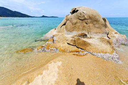 亚洲岛白沙滩及南中国海 kho 苏梅岛
