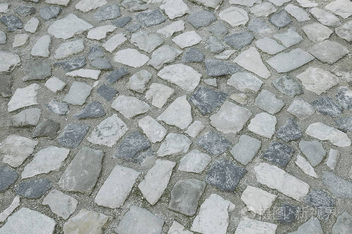 古老的灰色石头路面背景