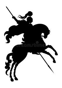 骑马战士冠军骑士骑马剪影照片