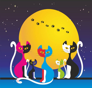 五只小猫窝在床上五只胖胖的卡通猫五只可爱的小猫五只猫五只无家可归