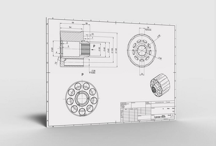 机械制图详细三维图
