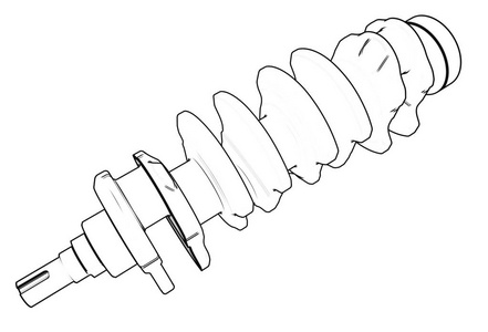 曲轴的三维图