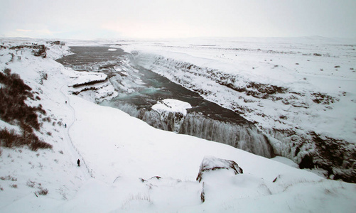 在冰岛 gullfoss 瀑布