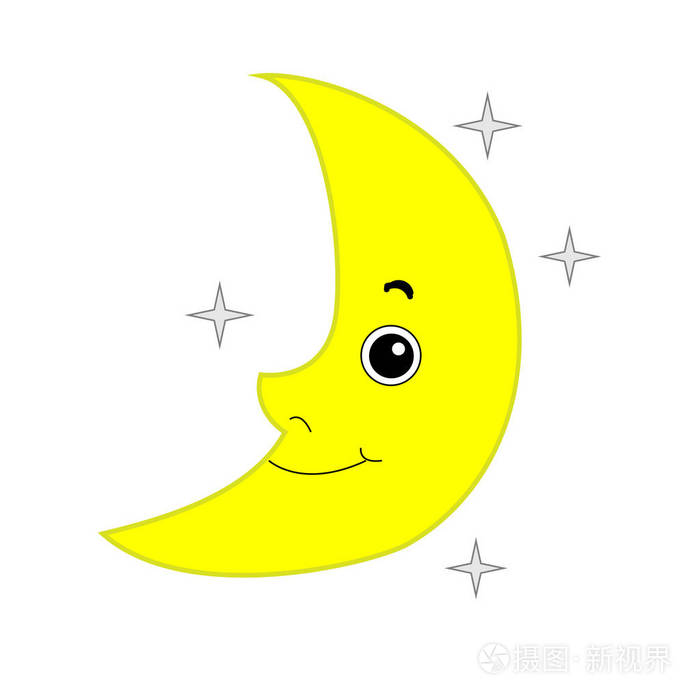 月亮卡通矢量艺术