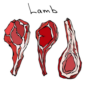 新鲜羊排图片-新鲜羊排素材-新鲜羊排插画-摄图新视界