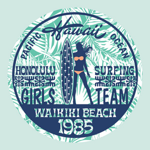 夏威夷冲浪女孩团队