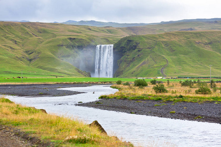 斯科加瀑布瀑布冰岛