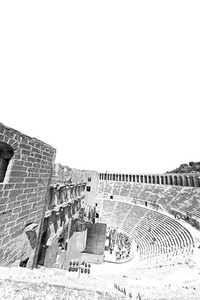 aspendos 和破碎在土耳其欧洲老剧院详细