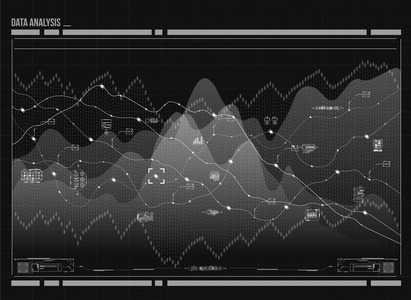 数据分析可视化。未来的信息图表。信息设计美学。可视化数据的复杂性。社会网络表示。抽象数据图