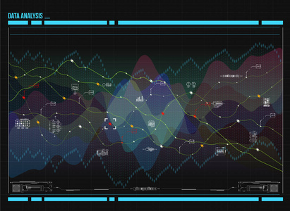 数据分析可视化。未来的信息图表。信息设计美学。可视化数据的复杂性。社会网络表示。抽象数据图