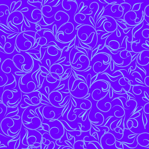 紫色背景与蓝色花卉装饰品。图