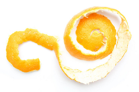橙色扭曲的柑橘皮