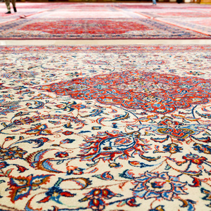 伊朗古色古香的地毯，纺织，手工制作，美丽的阿拉伯装饰品