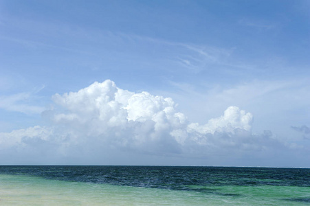 空海滩和热带海洋