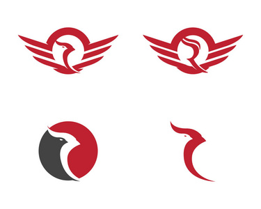 猎鹰翼 Logo 模板矢量图标设计