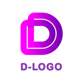 抽象字母 d-创意 logo 模板矢量图.