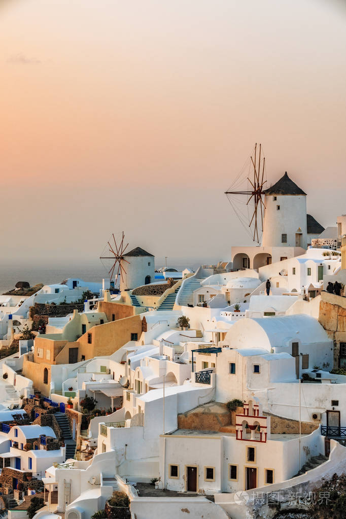 在希腊的圣托里尼岛