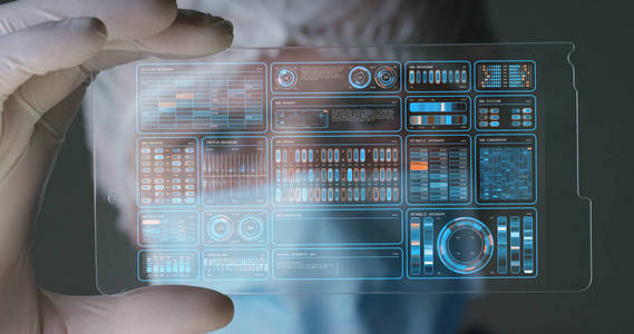 全息心脏外科医生检查技术的数字全息干板照片