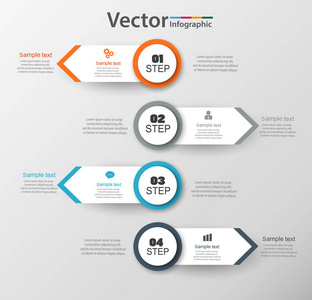 信息图表设计模板可以用于工作流布局 图表 数字选项，网页设计。图表 4 选项 零件 步骤或过程与经营理念。矢量 eps 