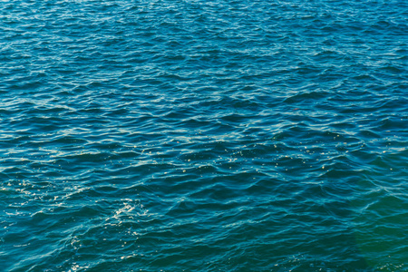 蓝海水面背景，海浪