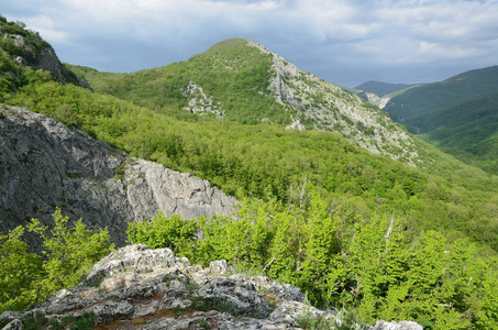 克里米亚大峡谷的群山