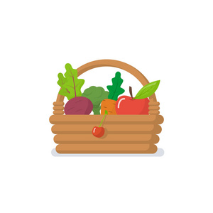 篮子里的蔬菜图标分离