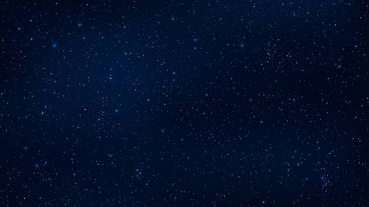 抽象背景。美丽的星空是蓝色的。星星在完全黑暗中发光。奇妙的星系。开放的空间。矢量图