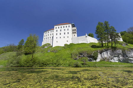 14 世纪防御城堡 Pieskowa 斯卡拉，克拉科夫，波兰附近