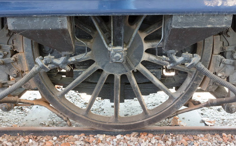 蒸气机车车轮或蒸汽火车轮子图片