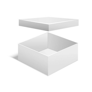 现实模板空白白色的盒子.矢量照片