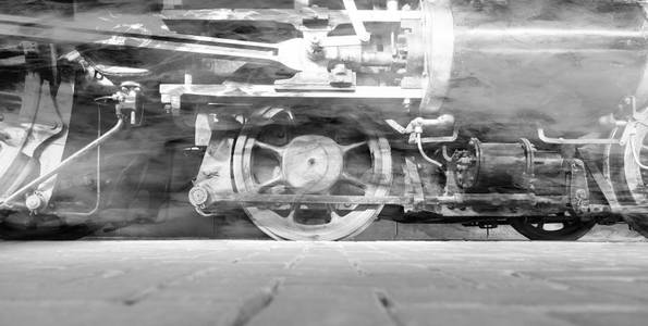 蒸气机车车轮或蒸汽火车轮子图片
