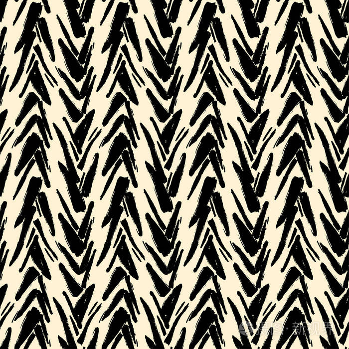 无缝重复纺织, 油墨画笔描边图案在嘟嘟 grunge 纹理