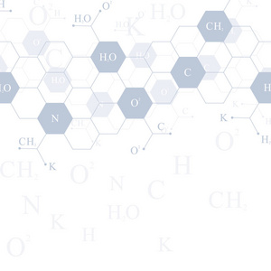 六角形遗传。现代结构分子 Dna。原子。医学 科学 技术 化学分子和通信的背景。医疗科学背景