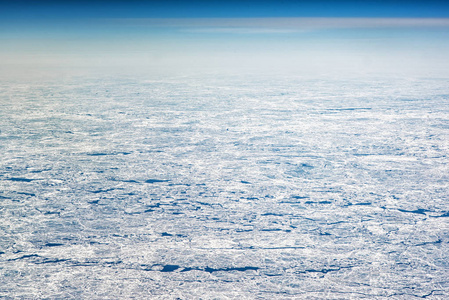 从高空看冰原