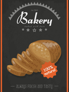 矢量与素描风格的面包产品海报图片