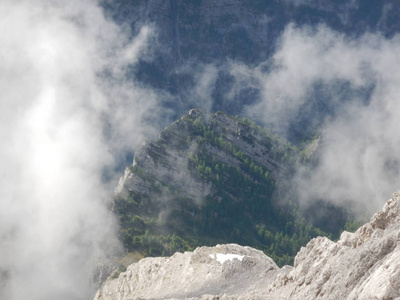 在德国的攀登山山脊 watzmann