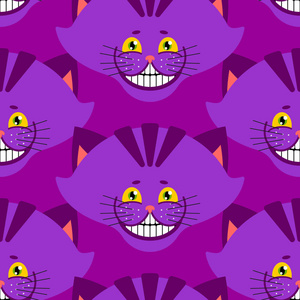 紫色的柴郡猫柴郡猫的童话故事柴郡猫微笑孤立