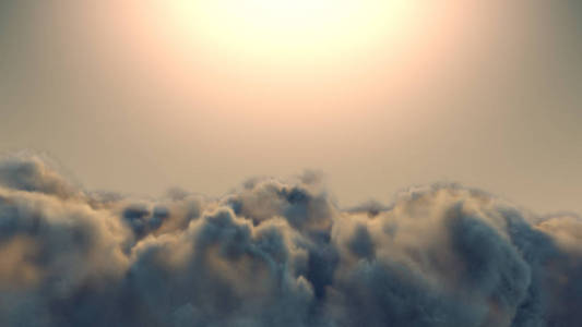 在脏天气 3d 渲染的风暴云