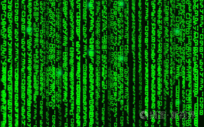 矢量图.矢量流的二进制代码背景.