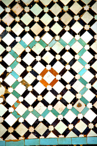 抽象摩洛哥瓷砖的彩色路面