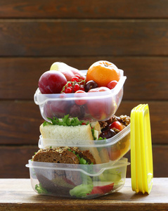 健康饮食，办公室和学校的午餐盒