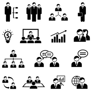 管理和业务 web 图标集照片