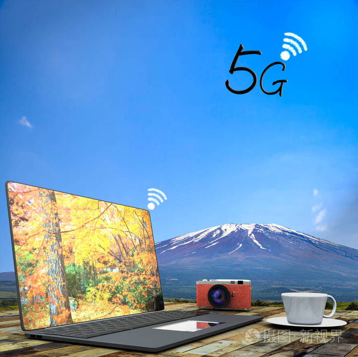 3d 渲染的 5 g 通信具有很好的背景