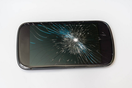 移动电话与破碎屏幕