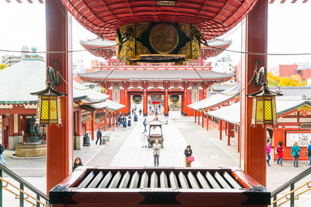 美丽的建筑，在周围浅草区的浅草寺