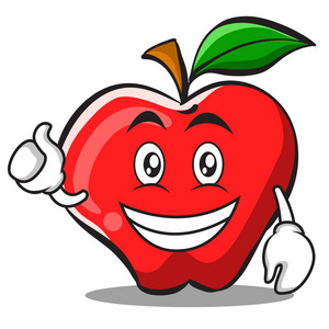 乐观的苹果卡通人物设计照片