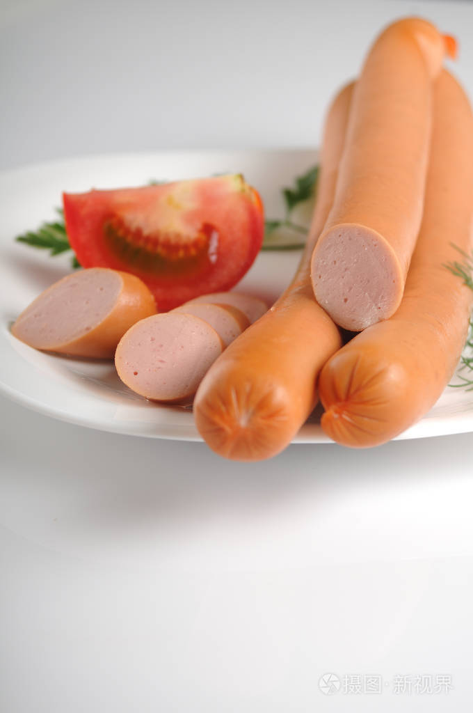 在白色背景上的香肠照片-正版商用图片0ype8v-摄图新视界