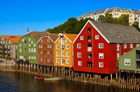 挪威特隆赫姆的城市景观